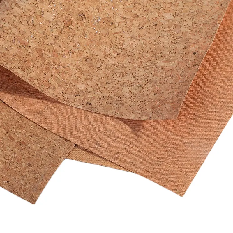 1.0mm Vegan PU cork leather bio leather cork fabric cork textile for glasses box