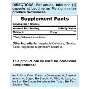 Suplemento de Melatonina 10mg para Adultos, Ayuda para Dormir por la Noche, Cápsulas de Melatonina para el Sueño - Product Image 3