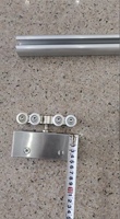 Kit de quincaillerie robuste pour porte coulissante en verre de 4 mm, en acier inoxydable, avec amortisseur à fermeture douce, pour porte de douche de salle de bain