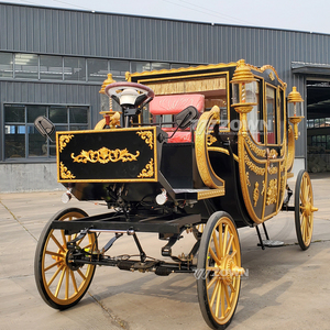 Royal Luxury 4-Wheel Electric Horse Carriage <b>Trailer</b> Wedding Events Horse Drawn Wagon Customized Color/Size/Seats - Product Image 1