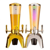 Menara Dispenser Minuman Bercahaya untuk Pesta, Tiga Keran, Kustom, Komersial, Pendingin Es, Dispenser Jus Food Grade
