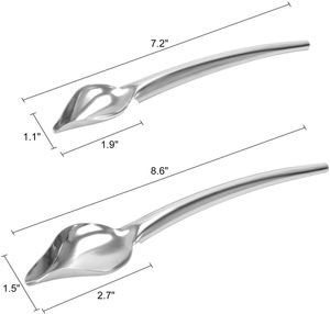 Cucchiai Multiuso in Acciaio Inox Lixsun <span class=keywords><strong>per</strong></span> Chef, Strumenti <span class=keywords><strong>per</strong></span> Disegnare su Cioccolato, Salse, Fondente, Crema, Filtro <span class=keywords><strong>per</strong></span> <span class=keywords><strong>Torte</strong></span> - Product Image 2