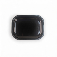 Plateau de service en fer blanc 18x14cm avec logo personnalisé pour rouleaux et papier à rouler, vente en gros