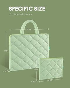 Sacs à manches rembourrés personnalisés pour ordinateur portable, housses de protection pour ordinateur portable, étuis matelassés doux pour femmes - Product Image 6