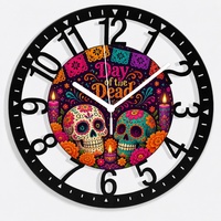 Reloj de Pared de Metal Redondo de 25 cm con Diseño Navideño, Personalizado, Silencioso, de Cuarzo, para Hogar u Oficina, Regalo Navideño