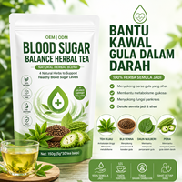Thé Équilibre Glycémique : Feuille de Mûrier, Melon Amer, Thé Vert, Cassia, Herbes – 5g, 30 Sachets – Soutien Glycémique – Marque Privée OEM