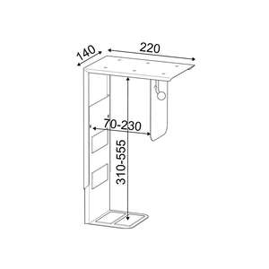 Twinco ผู้ถือซีพียูความกว้างภายใน70-230มม. ความสูงภายใน310-555มม. ชุดสีขาวฉ.บรรจุตาราง - Product Image 3