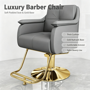 Nouvelles chaises de salon de beauté, chaises de coiffure, mobilier de salon de coiffure, chaise de barbier argentée à prix avantageux - Product Image 1