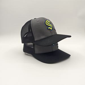 Casquette Trucker Y2K Hip Hop de Plage à Deux Tons, Pré-courbée, à 6 Panneaux, Motif Chevrons, Qualité Supérieure, Logo Personnalisé, Style Classique - Product Image 4