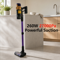 Aspirateur sans fil 27000PA, autonome, 50 minutes d'autonomie, tout-en-un, écran LED, conception anti-emmêlement, bac à poussière amovible