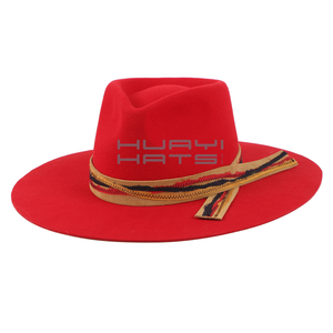 <span class=keywords><strong>Cappello</strong></span> Fedora da <span class=keywords><strong>Uomo</strong></span> in Pura Lana di Lusso con Tesa Larga Personalizzato all'Ingrosso di Huayihats - Product Image 4