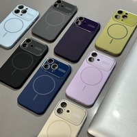 Coque de téléphone standard pour iPhone 17 Air 16 Pro 14 13 11, étui magnétique en silicone liquide à grande fenêtre, vente en gros et transfrontalière