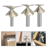 Fraise à bois HSS R18/R30/R50 à queue de 1/2 pouce pour portes et armoires en bois, pour courbes et arcs - Durable 55HRC, 10-12 hélices, OEM
