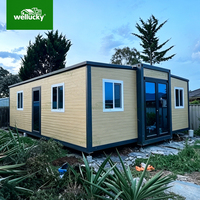Maison conteneur pliable extensible moderne de 20 pieds et 40 pieds, villa préfabriquée à 2 chambres pour complexe de villégiature de luxe et usage bureautique