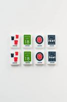 Ensemble de Mahjong Américain de Luxe Moderne de l'Université OLE MISS avec Tuiles Gravées, Design Portable pour le Poker et le Divertissement