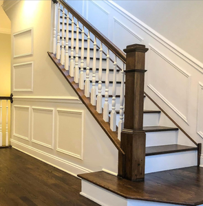 EFS RBR5600 Wood Half Baserail for Stair Railings Wall Mounted Rustic Design Indoor Outdoor Staircase Handrail Part 1 Year - Product Image 5