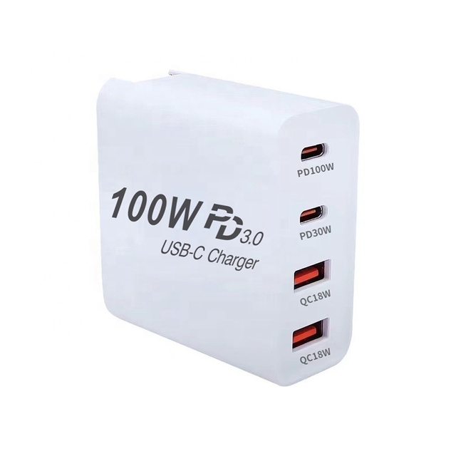 PD100W GaN Multi-Port USB-C Smart Charger Super Quick Charging Type C Adapter Mobile Phones Laptops 100W Power Supply AU Sockets
