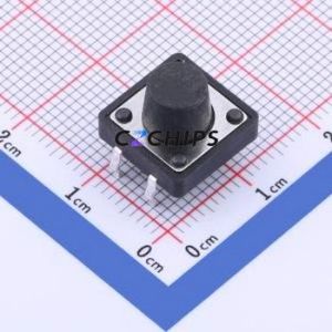 GT-TC152A-H085-L1 Tactile Switch Through hole-4P,12x12mm Switch Single Pole Single Throw Round Button 1.6N Through Hole - Product Image 1