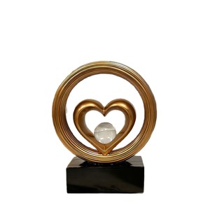 Luxury Modern Table Decoration Ornaments <b>Heart</b> Shape Abstract Decorative Crystal Sculpture Resin Home Decoration - Product Image 5