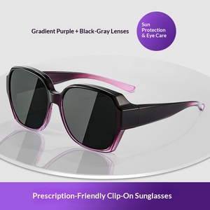 Occhiali <span class=keywords><strong>da</strong></span> Sole Quadrati alla Moda <span class=keywords><strong>con</strong></span> <span class=keywords><strong>Lenti</strong></span> Polarizzate ad Alta Definizione e <span class=keywords><strong>Protezione</strong></span> <span class=keywords><strong>UV</strong></span> Unisex per la Guida - Product Image 2