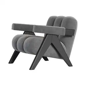 New Design Modern Luxury Living Room Soft Boucle Sofa Leisure Sofa Chair Arm Chair Living Room Floor Sofa Chair