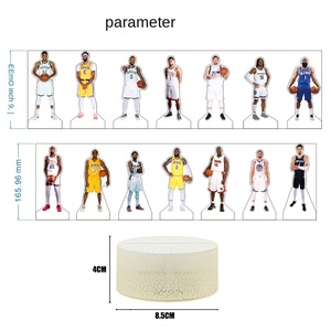 NBA06 Star du basket-ball américain <span class=keywords><strong>Kobe</strong></span> Curry, poupée en acrylique avec lumière nocturne pour la cuisine, vente en gros - Product Image 5