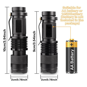 Mini <b>LED</b> UV <b>Flashlight</b> 395nm Blacklight AA Zoomable Adjustable Focus IP65 15m Beam Distance Pet Urine Scorpion Feminine Hygiene - Product Image 2