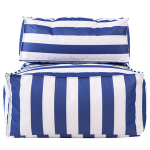 Fauteuil <span class=keywords><strong>de</strong></span> sol pliable en tissu Oxford imperméable à rayures, housse amovible et lavable, portable pour <span class=keywords><strong>la</strong></span> plage, le balcon et le camping - Product Image 4
