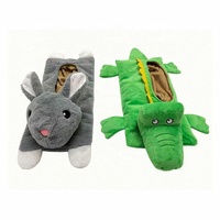 Fabricant de jouets en peluche personnalisés, jouets à mâcher pour animaux de compagnie d'intérieur, jouets en peluche en forme de crocodile pour chiens