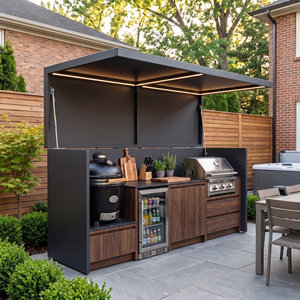 Abri <span class=keywords><strong>de</strong></span> cuisine extérieur personnalisé, étanche, anti-insectes, en acier inoxydable 304, pour jardin, barbecue, avec charnières - Product Image 1