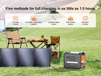 Centrale solaire Portable 2500W 2304Wh générateur domestique extérieur MPPT batterie externe lampe de poche pour utilisation de voiture d'urgence à domicile