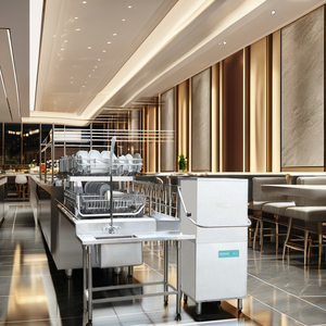 Source d'alimentation électrique en acier inoxydable pour <span class=keywords><strong>lave</strong></span>-<span class=keywords><strong>vaisselle</strong></span> à hotte autoportante à haut rendement commercial pour hôtels et restaurants - Product Image 2