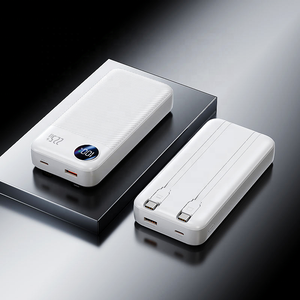 Batterie externe de haute qualité avec logo personnalisé, <span class=keywords><strong>20000</strong></span> <span class=keywords><strong>mAh</strong></span>, PD22.5W, charge rapide, affichage numérique, avec deux câbles - Product Image 5