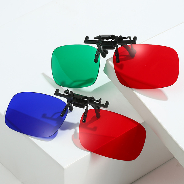 XFY Factory-direct Red-blue 3D PC/PVC Clip-on Universal Type 3D Glasses Cyan Anaglyph for Watching Movies