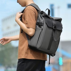 Custom Logo Outdoor <b>Men</b> Designer Daily Travel Backpack Waterproof Durable Anti Theft College School Roll up Laptop Backpack <b>Bag</b> - Product Image 6