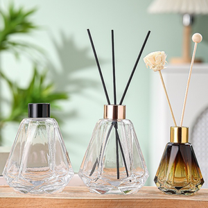 Round <b>Glass</b> <b>Bottle</b> <b>Brown</b> Aromatherapy Diffuser Volatile <b>Bottles</b> Rattan Cosmetic Packaging - Product Image 2