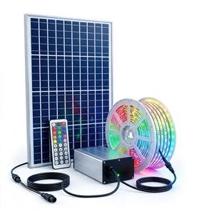 Bande lumineuse LED solaire profilée KHT de qualité professionnelle, sans chute de tension, RGB, étanche IP67, 60 LED/m, pour jardin, hôtel, bâtiment - Product Image 3