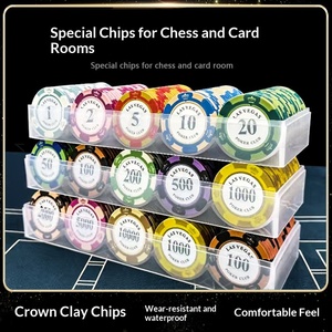 <span class=keywords><strong>Set</strong></span> de Fichas de Hierro Crown para Póker Texas Hold'em, Mahjong y Juegos de Cartas en Mesa - Product Image 3