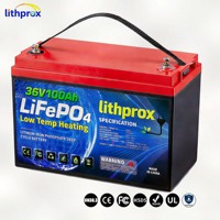 Batterie LiFePO4 à décharge profonde 36V 100AH Grade A Étanche Marine Bluetooth BMS Prise Anderson 6000 Cycles CE RoHS IP67 OEM ODM