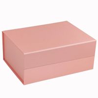 Boîte pliante magnétique en carton noir personnalisé avec fermeture à ruban