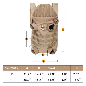 Sac à dos pour chien d'usine corde de sécurité confortable comprend un transporteur de voyage portable en maille souple tactique en polyester respirant - Product Image 5