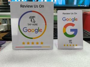 Support <span class=keywords><strong>de</strong></span> carte <span class=keywords><strong>de</strong></span> visite <span class=keywords><strong>numérique</strong></span> NFC TapFive avec logo personnalisé, code QR, paiement sans contact, menu des réseaux sociaux pour les hôtels, avis Google, PVC - Product Image 5