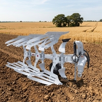 Potente Aratro Reversibile a 3 Furchi Pioneer, Montato su Trattore Diesel da 120 CV, Garanzia di 1 Anno, per Grandi Operazioni Agricole