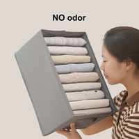 Compartiment pliable boîte de rangement pour Jeans armoire vêtements 7 grilles séparateur tiroir sous-vêtements organisateur