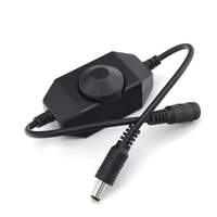 Variateur de luminosité LED en plastique 12-24V, interrupteur rotatif pour bande lumineuse monocolore