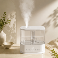 Humidificateur ultrasonique 4L à brume froide avec diffuseur d'arômes, humidificateur silencieux pour chambre et bureau avec lumière LED