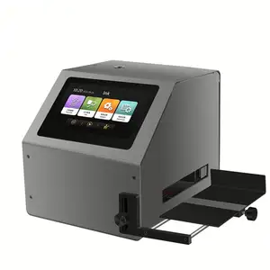 Máquina de codificação para impressora jato de tinta de diferentes idiomas, preço barato MAX25.4mm, altura de mesa de impressão