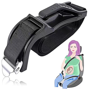 Cinturón <span class=keywords><strong>de</strong></span> <span class=keywords><strong>Seguridad</strong></span> Ajustable Anti-Cólicos para Embarazadas, Accesorio Cómodo para Conducir, Material <span class=keywords><strong>de</strong></span> Nailon, Color Negro - Product Image 1
