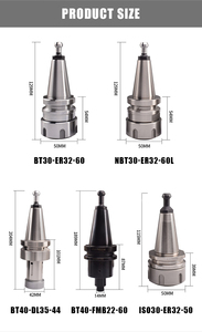 เครื่องสลักคอลเล็ตชัค ER32เครื่องกลึง ISO30 BT40 BT30กันสนิมสแตนเลสสแตนเลสอุปกรณ์แกนหมุนที่จับเครื่องกลึง Bt40 BT Er SP - Product Image 2