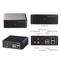 Récepteur audio sans fil WiFi HiFi Airplay Multiroom Mini avec préamplificateur, lecteur audio en streaming, entrée AUX USB et contrôle par application